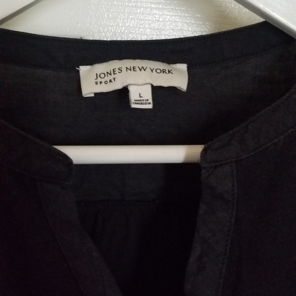 JONES NEW YORK Black Button From Tie Shirt - Picture 5 of 7